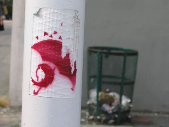 WA Seattle abstract red sticker