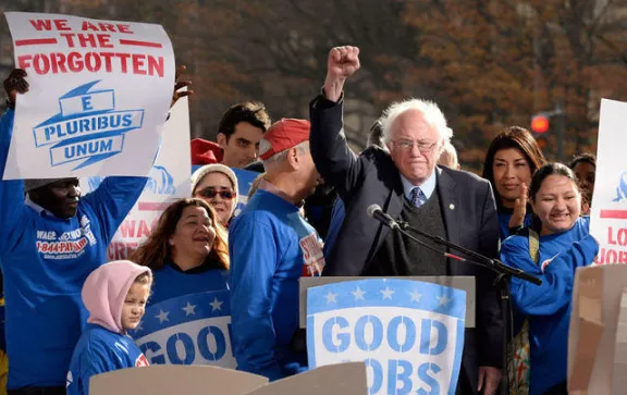 Wash DC Bernie Sanders Good Jobs rally