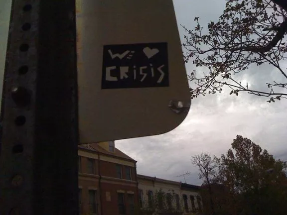 Wash DC We Heart Crisis sticker